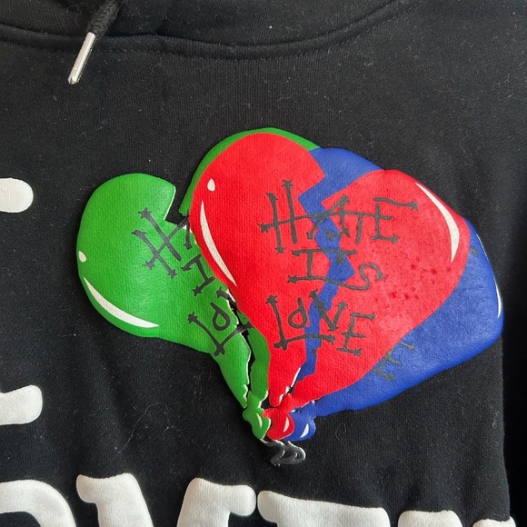 Designer D'or Emotional Garment Hoodie, black, I love women. RARE FIND! - Picture 2 of 7